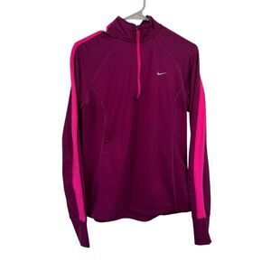 Nike Dri-Fit Pink Half Zip Lightweight Pullover Athletic Top